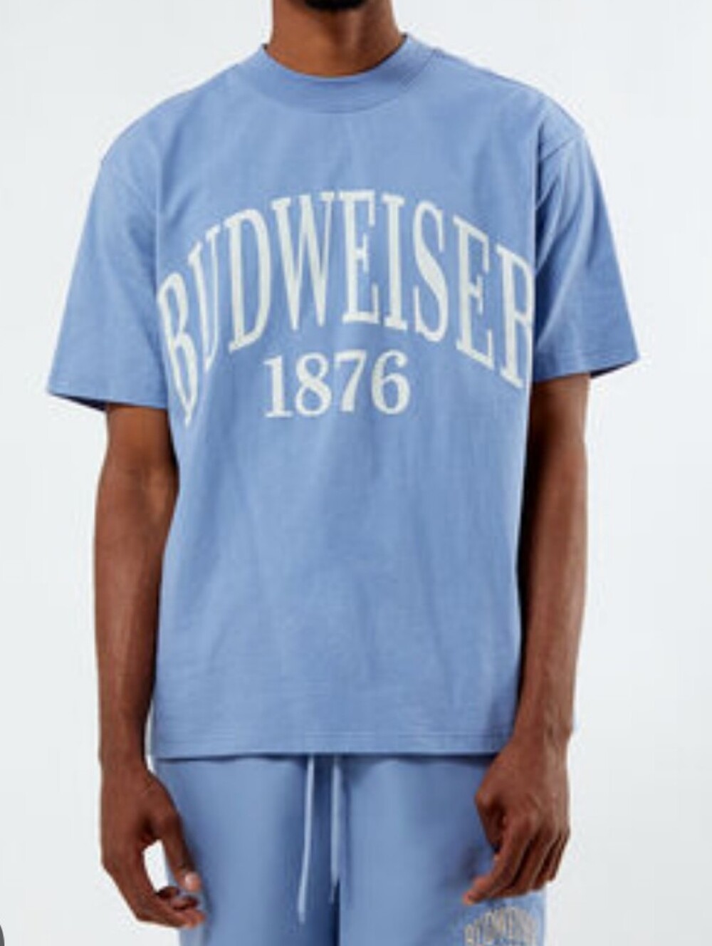 PacSun x Budweiser 1876 Light Blue Tee Medium